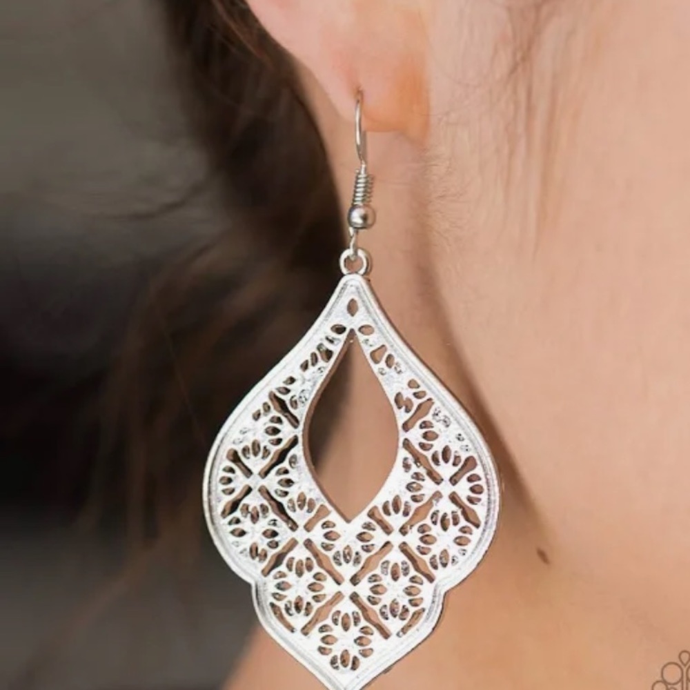 Bundle of Three Pairs of Quality Costume Silver Earrings See Photos & Read Below